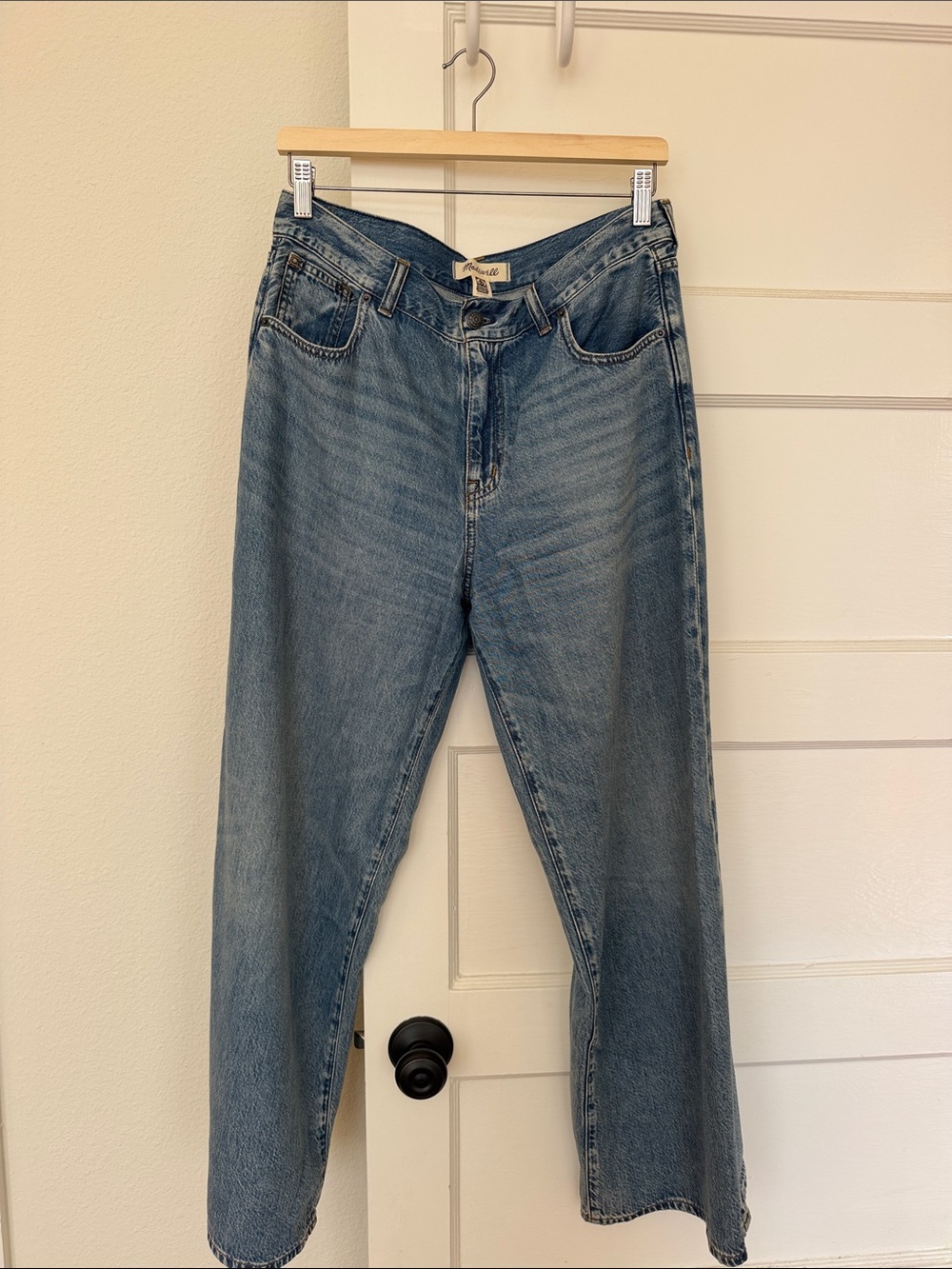Madewell Women's airy denim wide leg Jeans in Light Blue Wash
